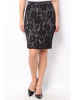 【AZUL by moussy】リバーシブルレースタイトスカート/柄GRY