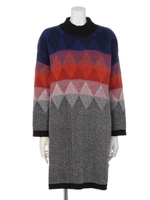 【chille anap】ギザギザニットワンピース/MIX