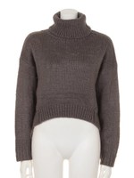 【chille anap】タートルショート丈ニットトップス/GRN