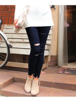 【chille anap】濃紺ダメージスキニーパンツ/NVY