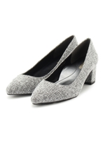 ふわふわインソールチャンキーパンプス/グレー(412)