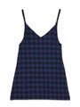 チェックキャミワンピース/ブルー
