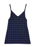 チェックキャミワンピース/ブルー
