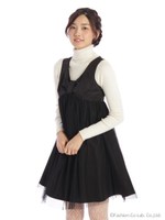 チュールスカートワンピース/グレー