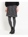 ニードルレースチェックスカート/ブラック(219)