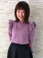 肩釦ニット/ラベンダー