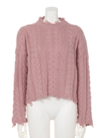 クラッシュニットセーター/white