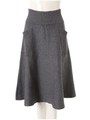 サイドポケットデザインニットスカート/ブラック