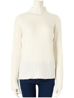 プチハイリブニットトップス/ブラック