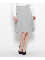 ストレッチツイルフレアスカート/ネイビー(093)