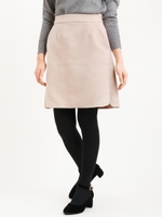 サイドスリット裾刺繍ミニスカート/ピンク