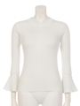 フレアSLVハイネックRIB knit TOP/BLK