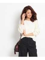 スリーブ切り替えニットプルオーバー/キャメル(041)