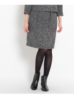 ウール混メランジスカート/グレー(412)