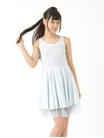 ・スターフィット&フレアワンピース/サックスブルー