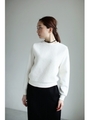 【AZUL by moussy】ボア×裏毛プルオーバー/O/WHT