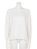 ベーシックニットプルオーバー/ホワイト