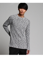 メランジラグランスリーブニット/サックス(790)