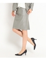 [L]ロロシルクWシャークスカート/ライトグレー(911)