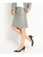 [L]ロロシルクWシャークスカート/ライトグレー(911)