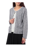 ツィーディクルーカーディガン/ネイビー(493)