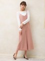 ピーチコンビネゾン+Tシャツ/SET/キャメル