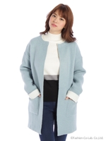 ロングカーデ/グレー