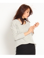 [S]羊毛ブレンドニットプルオーバー/ブルー系(094)