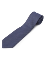 スパンシルク(ヘリンボン)柄ネクタイ/ネイビー(093)