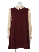 グッドガールロングスリーブワンピース/ボルドー