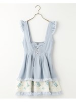 ハートローズプリントジャンスカ/ブルー