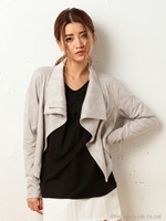 スウェードブルゾン/ライトグレー