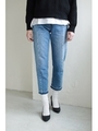 【AZUL by moussy】切換えテーパードデニム/BLU
