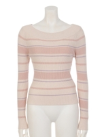 マルチボーダーニット/サックス