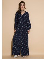 ワイドパンツロンパース/ピンク