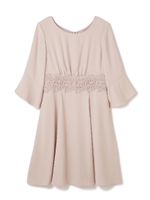 FLAIR SLEEVE DRESS/ブラック(010)