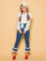 Kz FURIFURI denim P/T/ピンク