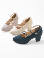 ダブルストラップパンプス/ネイビー