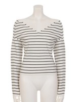 ハイゲージV開きニットTOPS/ミックス1
