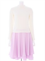 2点SETフリルレイヤードワンピース/ホワイト×ラベンダー