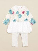 ポピープリントチュニックオ-ル/ブルー