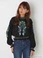 FLOWER EMBROIDERY BL/BLK