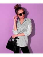 【ANAP】ストライプBIGシャツ/BL