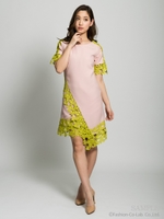 アシメレースワンピース【2017SPRING】/サックス