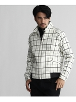 ウインドペインドリズラーブルゾン/ホワイト×ブラック(214)