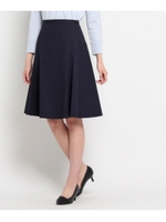 [L]ストレッチサーキュラースカート/サックス(090)