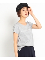 [L]ロゴ入りコットンTシャツ/ホワイト(001)