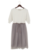 jPAM KNIT キリカエ チュール OP/Off White