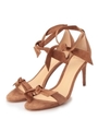 ◆ALEXANDRE BIRMAN スエードアンクルリボンパンプス/ベージュ(052)