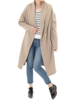 【AZUL by moussy】裏毛ニュアンスカーデ/T.GRY